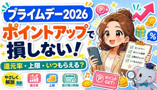 【プライムデー2026】ポイントアップで損しない方法｜還元率・上限・いつもらえる？