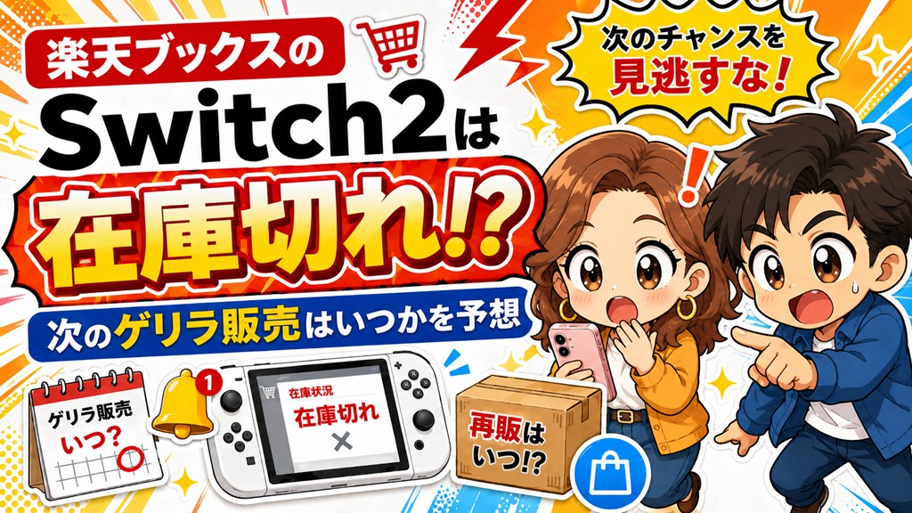 最新速報】楽天ブックスでSwitch2がゲリラ販売！次の再販はいつ