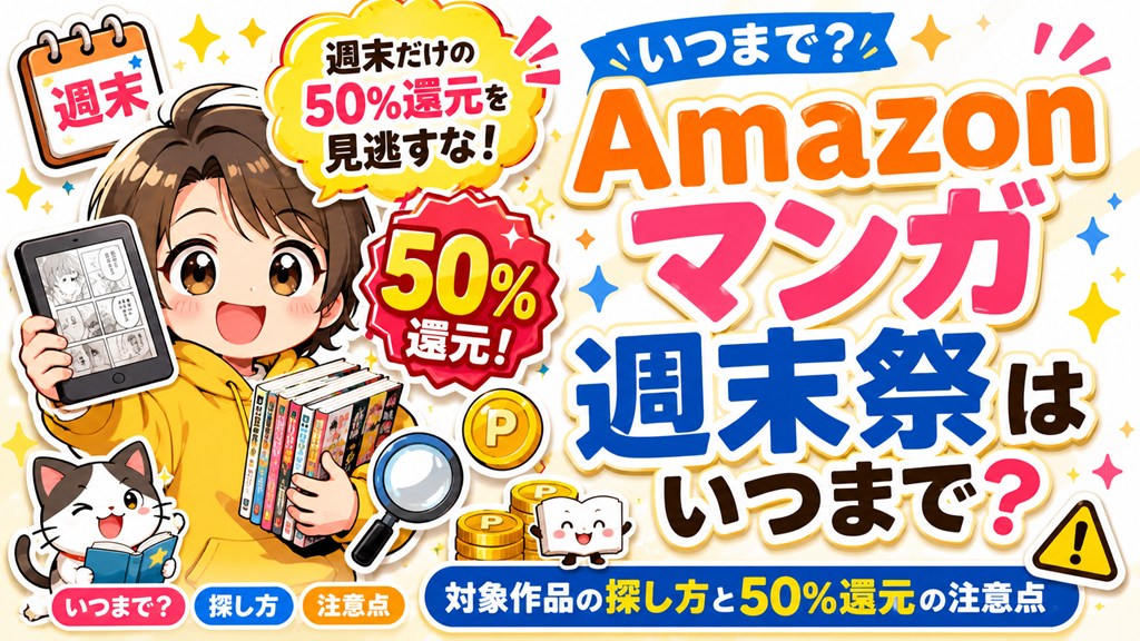 2026年最新】Amazonマンガ週末祭はいつまで？対象作品の探し方と50